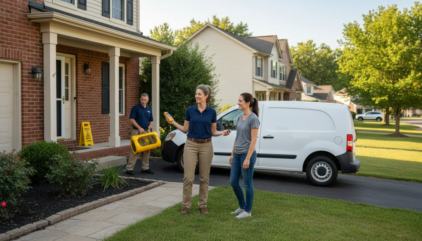 Residential water damage restoration in Adah, PA
